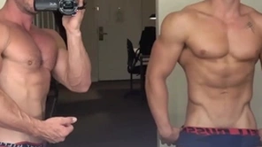 All american teen jerks his muscle cock & cums