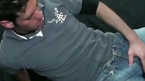 Young tramp masturbating after some religious work