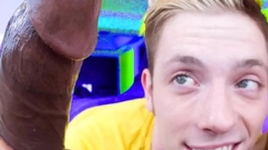 His first chubby black cock