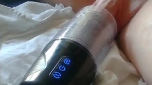 Sex toy fucked and sucked my pair with my cum