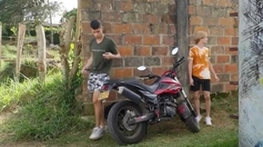 Outdoor latino twink bareback fucking