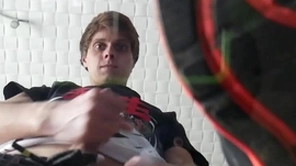 Pov: hot twink makes you look up to his sneakers and cums mainly you