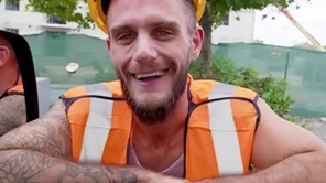 Construction worker gets played added to gets sucked by a certain instead of a woman