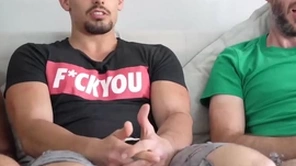 Straight sponger hooked up by his gay friends