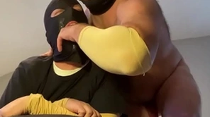 Straight fastened alpha feeding his sissy faggot his big dick