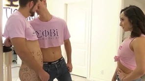 Babe fucked by 2 bisexual frat guys - biphoria