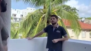 Latin boy climbs into neighbors room for gay sex