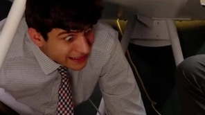 Black boss fucks naughty office clerks in get under one's office
