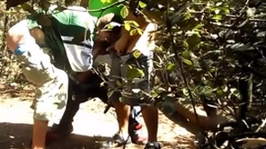 Crussing threesome and caught