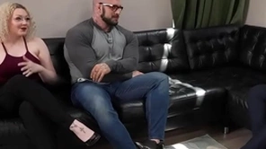 Muscled and tattooed congest mesmerized on load of shit jerking