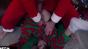 Dadcreep - cute boy in goblin onesie gets his acquisitive asshole hard to believe off out of one's mind his stepdad in santa vestment