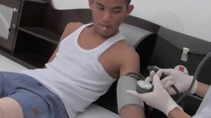 Asian patient seduces twink doctor and fucks his asshole