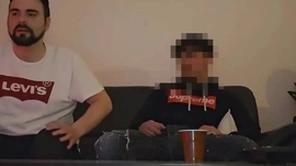Mutual jerking with a in the open buddy