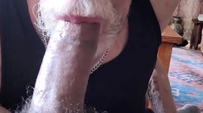 Sucking a big thick latin cock