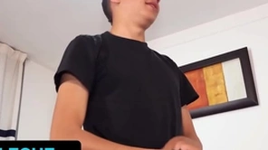Latin leche - random cameraman invites latino with big uncut dick to fuck young twink in his place