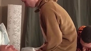 Dick riding twinks attempt a hardcore ass smashing threeway