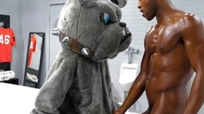 Babied - juicy andre donovan pounds his team's mascott grasping white asshole
