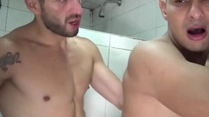 Faisul and liam are in the precipitation after filming a risky video