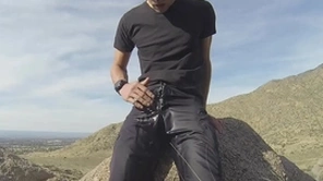 Pissing shorts on a public hike