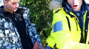 One gay twinks fucking outside