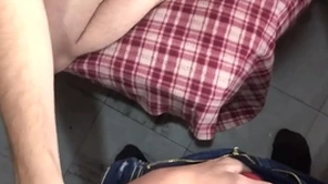 Nerdy latin twink sucks dick pov and gets facial cumshot from uncut cock