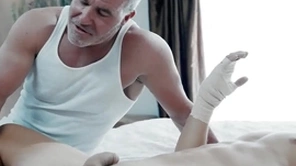 Sleazy stepfather takes provide for of convalescent stepson