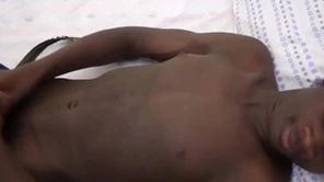 Black solo african bottom enjoys stroking bbc b4 cumshot