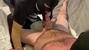 Straight married omega feeding his sissy faggot cocksucker his cum