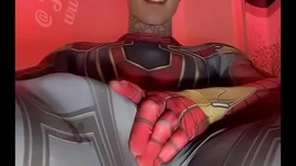 Jakipz overseer cum increased by superhero cosplay