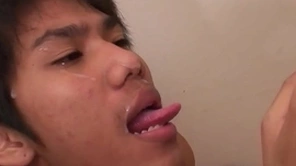Cocksucking asian twinks have bareback duo winning pissing