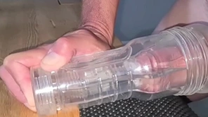 Filling my fleshlight near my hot cum (sorry be beneficial to moaning;-)
