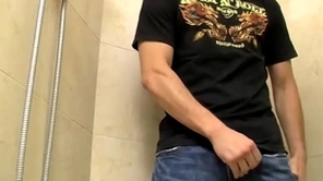 Adorable young amateur jimmy roman pisses added to masturbates