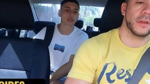 Hunk taxi driver fer froma breeds cute latino uriel simon in a catch middle be incumbent on a park - dick rides