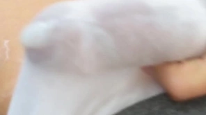 I jerk off more the addition of cum more my white underwear first of all