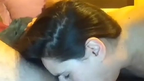 Bosomy deep throat 1