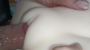Beautiful hairless pussy fucked and fucked close-up