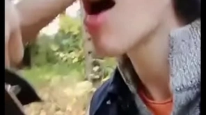 Public blowjob
