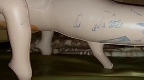 Fucking a male blow-up doll on my waterbed 15-2-2020