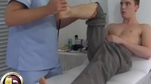 Teen boy has his first prostate checkout detach from a doctor
